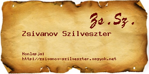 Zsivanov Szilveszter névjegykártya